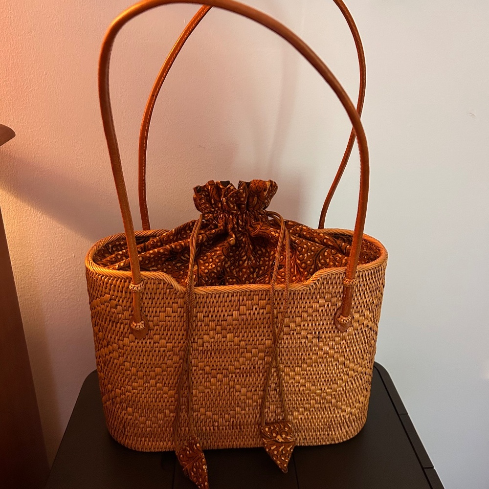 Peggy Fisher Bali Hancock basket handbag